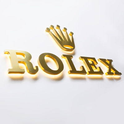Instalación en la pared señal retroiluminada de metal para luz de letras de aluminio LED 3D personalizada