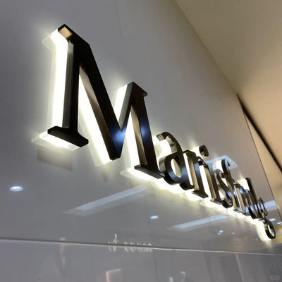 Cartelería de letras LED personalizada 3D de acero inoxidable de metal de la tienda de la parte delantera de la señal de la empresa de logotipo de la carta del canal