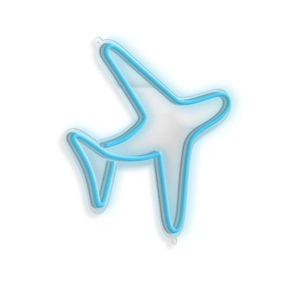 Líneas LED Fuente de luz Azul Avión Drop Envío Logotipo personalizado Publicidad de bodas de neón