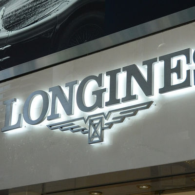 Cortar láser personalizado 3D letras de logotipo de pared de metal para LED retroiluminado de acero inoxidable señal