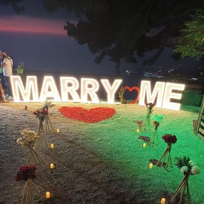 Enchufe de luz de neón personalizado para la fiesta de bodas ¿Te casarás conmigo?