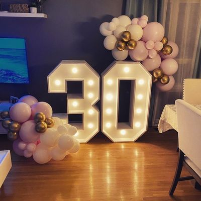 28C Cásate Conmigo Giant Light Up Letters para Custom Marquee Colorido Decoración de Números Alfabéticos