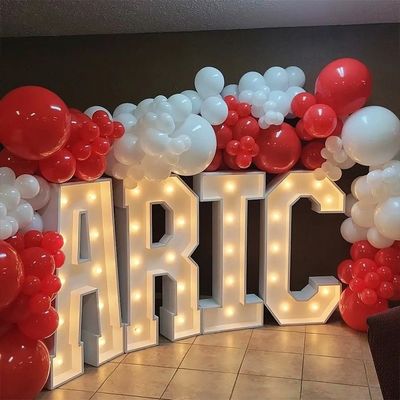 28C Cásate Conmigo Giant Light Up Letters para Custom Marquee Colorido Decoración de Números Alfabéticos