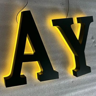 Tienda de metal personalizada PC delantera LED Marca delantera 3D Empresarial Marca de cartas de la tienda de LED personalizada