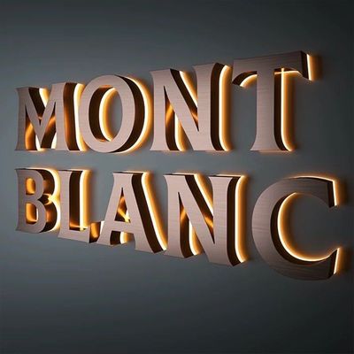 Tienda de metal personalizada PC delantera LED Marca delantera 3D Empresarial Marca de cartas de la tienda de LED personalizada