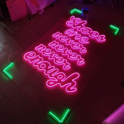Cartel de neón de LED personalizado Fiesta de cumpleaños Favores para la pared Decoración de la habitación rosa Cartel de neón de feliz cumpleaños