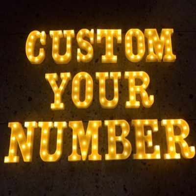 Hoteles Tiendas de decoración de luces pequeñas LED Marquee letras con 12V de entrada de voltaje Marquee señal