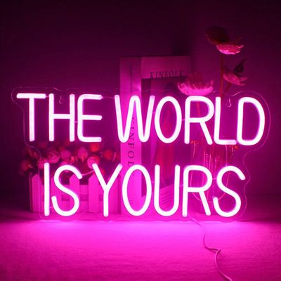 2- Golden Yellow Waterproof Neon Led Store Open Sign para decoración interior y exterior