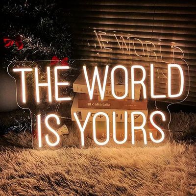2- Golden Yellow Waterproof Neon Led Store Open Sign para decoración interior y exterior
