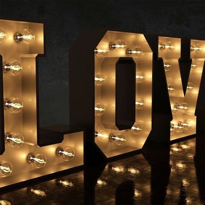 Marquee Letter Led Grandes Números Gigante Iluminación Letras Led Marquee para la Decoración de la Boda