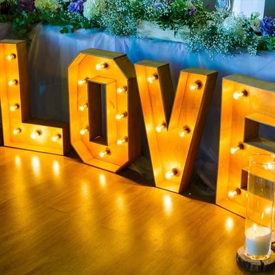Marquee Letter Led Grandes Números Gigante Iluminación Letras Led Marquee para la Decoración de la Boda