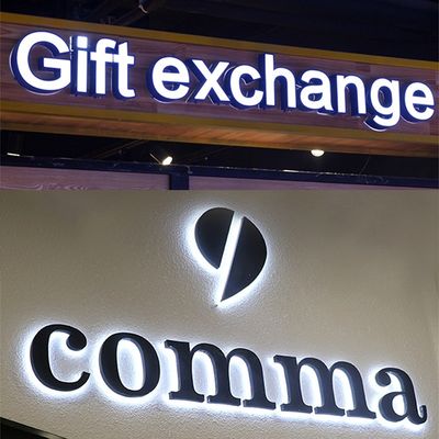 Publicidad Voltado de entrada 12V LED Iluminado Logotipo personalizado Signo de carta retroiluminado Signo de carta 3D Letras LED Signo de luz