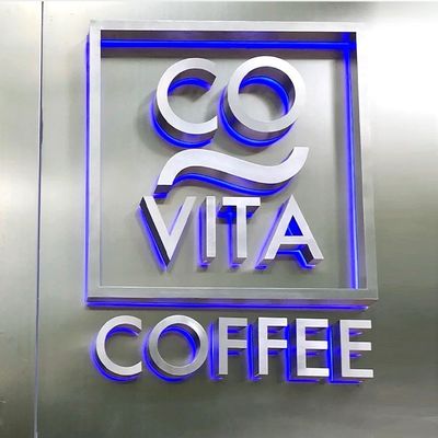 Publicidad Voltado de entrada 12V LED Iluminado Logotipo personalizado Signo de carta retroiluminado Signo de carta 3D Letras LED Signo de luz