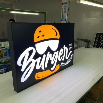 Marcador de tablero de luz 3D personalizado LED de signo acrílico de publicidad caja de luz para exteriores