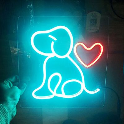 Lámpara de neón de pared colgante de color verde de té con luz de cumpleaños USB / batería de funcionamiento de la pared de arte de la luz de noche de neón