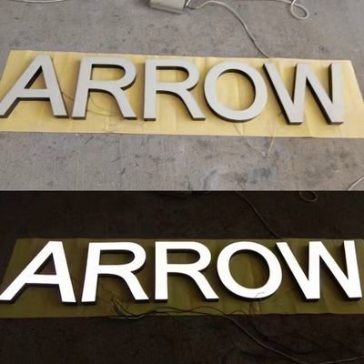 Publicidad acrílica 3D LED caracteres plásticos luminosos para el logotipo de palabra iluminado frontal