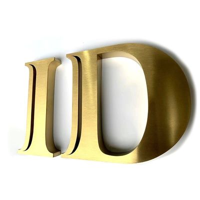 Signos de letras metálicas 3D personalizadas Signo de pared de acero inoxidable para tiendas y letras exteriores