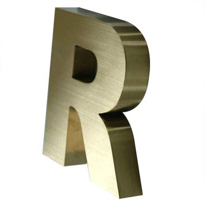 Signos de letras metálicas 3D personalizadas Signo de pared de acero inoxidable para tiendas y letras exteriores