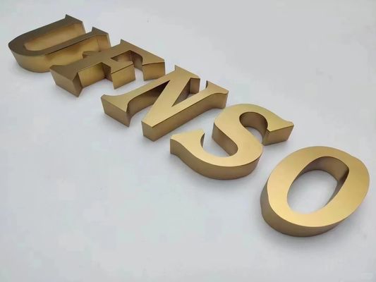 Advertencia de oro 3D LED Signos electrónicos para el logotipo de la tienda