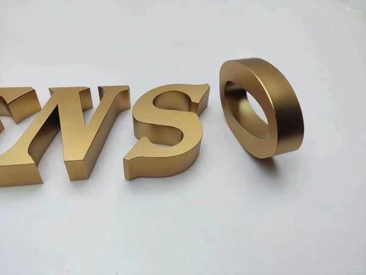Advertencia de oro 3D LED Signos electrónicos para el logotipo de la tienda