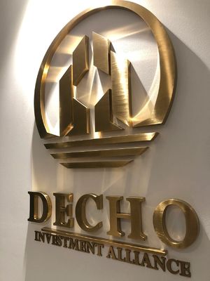 Advertencia de oro 3D LED Signos electrónicos para el logotipo de la tienda