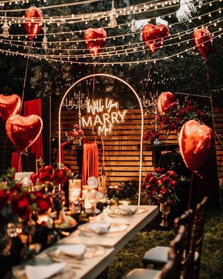 Propuesta de matrimonio cartel de neón carpa de luz letras de decoración