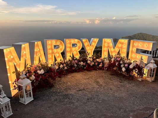 Marquee personalizado con letras de neón para su boda Un matrimonio hecho en el cielo