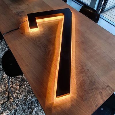 Señales para exteriores Logotipo 3d personalizado con luz retroiluminada Señales para negocios Iluminación publicitaria
