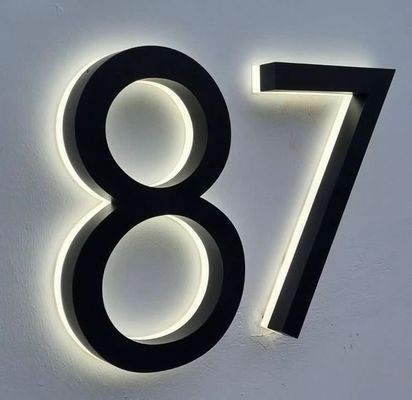 Señales para exteriores Logotipo 3d personalizado con luz retroiluminada Señales para negocios Iluminación publicitaria