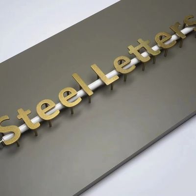 Versátiles letras de pared de acero inoxidable en espejo 3D / negro para publicidad y negocios