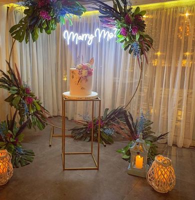 Marquee de la boda ilumina letras de neón para decoración personalizada