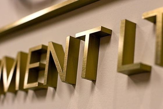 Versátiles letras de pared de acero inoxidable en espejo 3D / negro para publicidad y negocios
