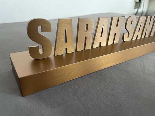 Versátiles letras de pared de acero inoxidable en espejo 3D / negro para publicidad y negocios