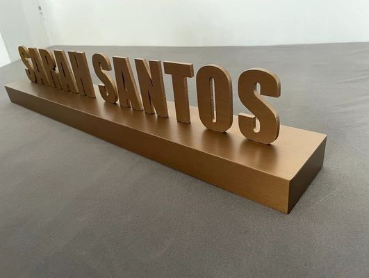 Versátiles letras de pared de acero inoxidable en espejo 3D / negro para publicidad y negocios