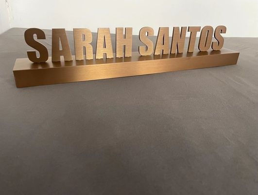 Versátiles letras de pared de acero inoxidable en espejo 3D / negro para publicidad y negocios