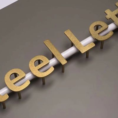 Signos LED de acero inoxidable para publicidad de oficina