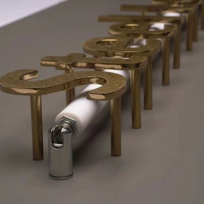 Signos LED de acero inoxidable para publicidad de oficina