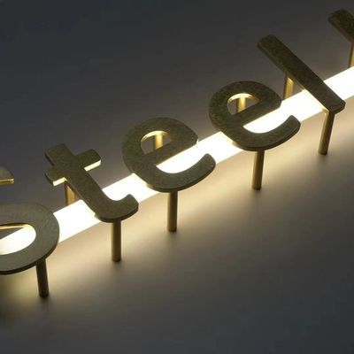 Signos LED de acero inoxidable para publicidad de oficina