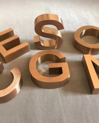 Signos LED de acero inoxidable para publicidad de oficina