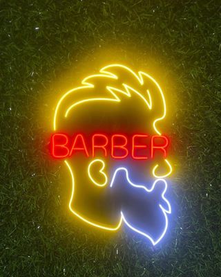 2- Diseño hecho a medida lámpara de banda flexible iluminación tatuaje nombre de juego logotipo estudio LED neón señal