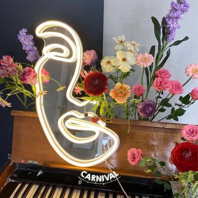 2- Diseño hecho a medida lámpara de banda flexible iluminación tatuaje nombre de juego logotipo estudio LED neón señal