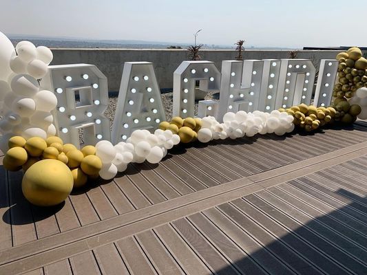 Voltado de entrada 12 V Led Marquee Letters 3ft 4ft 5ft Grandes números Giant Light Up Letters