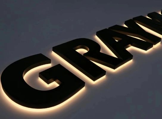 Cartas de luz de fondo de tamaño personalizado para la pared de la oficina LED Logotipo de la pared Logotipo de negocios en el interior