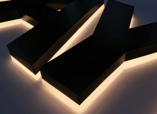 Cartas de luz de fondo de tamaño personalizado para la pared de la oficina LED Logotipo de la pared Logotipo de negocios en el interior