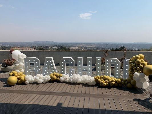 Cartas personalizadas tamaño 4 pies bombilla LED para la decoración de la boda Sr. y Sra. Marquee cartas