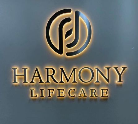Logotipo de letras de la pared de la oficina en LED 3D para señalización publicitaria comercial de metal personalizada