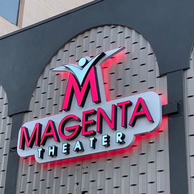 Logotipo comercial personalizado para exteriores Publicidad de tablero acrílico 3D señalización retroiluminada de metal