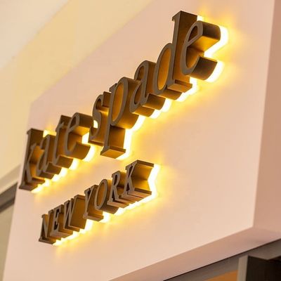 Señal de nieve exterior 3D de acero inoxidable con letras de pared de luz LED de metal personalizado