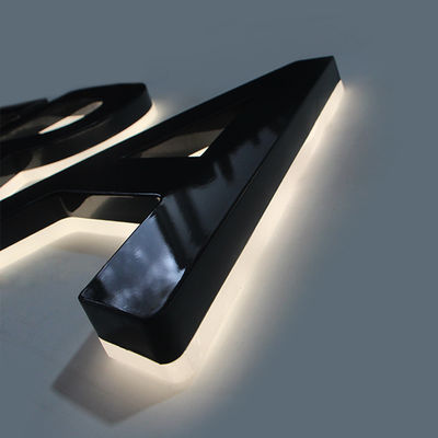 Tabla de cartel de letras LED 3D con canal de iluminación inversa y diseño de material acrílico