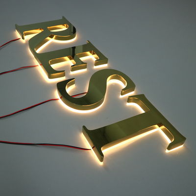 Líneas LED Fuente de luz de metal personalizado Pantalla de la tienda exterior Pantalla de la tienda 3D señalización comercial